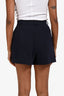 Max Mara Studio Navy Pleated Shorts Size 4