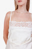 Jacquemus Ivory La Saudade Brodee Mini Dress Size 38