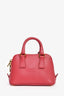 Prada Pink Saffiano Leather Mini Promenade Bag with Strap