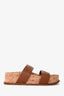 Gabriela Hearst Brown Leather Cork Sandals Size 39
