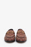 Gucci Burgundy Monogram Canvas Jordaan Loafer Size 37