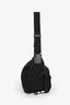 Prada Black Re-Nylon Saffiano Leather Buckle Closure Shoulder Bag