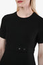 A.L.C. Black Belted Short Sleeve Mini Dress Size 6