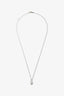 Mikimoto 18K White Gold Diamond Teardrop Necklace