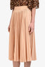 Derek Lam Pink Pleated Midi Skirt Size 4