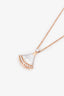 Bvlgari 18k Rose Gold Mother of Pearl & Diamond Divas' Dream Pendant Necklace