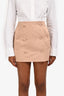 Burberry Pink Cotton Buttoned Mini Skirt Size 2