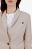 Brunello Cucinelli Beige Single Breasted Blazer Size 36