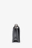 Christian Dior Silver Metallic Grained Leather Diorama Flap Bag