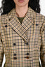 Celine 2016 Runway Brown Plaid Double Breasted Jacket Size 36