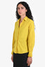 CH by Carolina Herrera Chartreuse Button Down Shirt Size 6