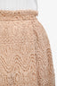 Red Valentino Beige Embroidered Mini Skirt Size 42