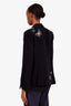 Cinq A Sept Black Butterfly-Patch Embellished Blazer Size 8