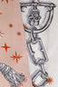 Hermès Beige/Rose/Caramel/White Silk 'C'est La Fete Twilly' Scarf