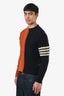 Thom Browne Navy/Orange Wool Sweater Size 3 Mens