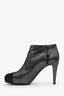 Pre-loved Chanel™ Gunmetal/Black Cap Toe Ankle Booties Size 41.5