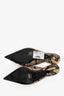 Versace Python Embossed Leather Pointed Toe Mule Size 38