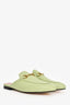 Gucci Pistachio Green Leather Horsebit Princetown Loafers Size 39.5