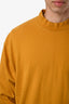 Lemaire Yellow Cotton Crewneck Long Sleeve Top Size XL Mens