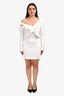 Cushnie Et Ochs White Ruffle One Sleeve Mini Dress Size 10