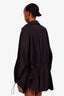 The Attico Black Nylon Cotton Cinched Button Up Jacket + Skirt Set Size S