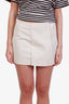 Gucci Beige Cotton Pleated Mini Skirt Size 42