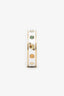 Gucci 18k Yellow Gold/White Ceramic Icon Ring with Gemstones Size 8
