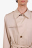 Hugo Boss Beige Cotton Breasted Trench Coat Size M Men's
