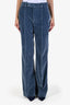 Frame Blue Velvet Slim Stacked Trousers Size 8