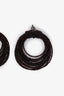 Brunello Cucinelli Burgundy Multi-Strand Beaded Hoop Earrings