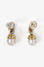 David Yurman Sterling Silver 14K Gold Pearl Drop Earrings