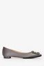 Manolo Blahnik Grey Satin Crystal Embellished Hangisi Flats Size 35.5