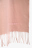 Burberry Blush Pink Cashmere Fringe Scarf