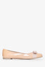 Salvatore Ferragamo Blush Pink Patent Bow 'Varina' Ballet Flats Size 8