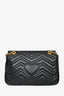 Gucci Black Leather GG Marmont Large Shoulder Bag
