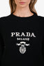 Prada 2020 Black Wool Logo Crewneck Sweater Size 38