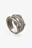 Sterling Silver Diamond Confetti Four Row Ring Size M