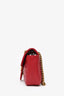 Gucci Red Leather GG Marmont Crossbody Bag