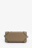 Celine Taupe Leather Nano Luggage Bag With Strap