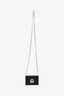 Christian Louboutin Black Leather Elisa Card Holder on Chain