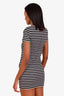 Balmain White/Black Striped SS Mini Dress Size 12A Kid's