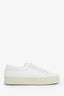 Saint Laurent White Leather Platform Sneaker Size 36.5