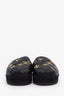 Pre-loved Chanel™ Black Leather CC Logo Espadrilles Size 37C