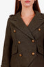 Smythe Green Wool Single Breasted Cropped Blazer Size 4