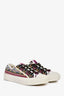 Christian Dior White/Purple Leather Fabric Lace Up 'Walk n Dior' Sneakers Size 38.5