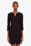 The Row Virgin Wool-Blend V-Neck Mini Dress Size 2
