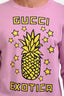 Gucci Purple/Yellow Pineapple Logo Printed Sweatshirt Size XS Mens