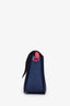Christian Dior 2015 Navy/Pink Leather Diorissimo Promenade Envelope Pouch Crossbody