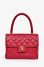 Pre-Loved Chanel™ 2013-14 Fuchsia Lambskin Leather CC Kelly Top Handle Bag
