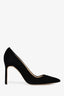 Manolo Blahnik Black Suede Pointed Pumps Size 36.5
